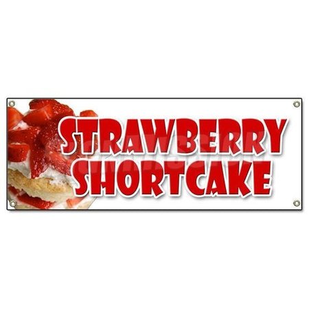 SIGNMISSION STRAWBERRY SHORTCAKE BANNER SIGN bakery cake cookies pastry bread baker funnel B-Strawberry Shortcake